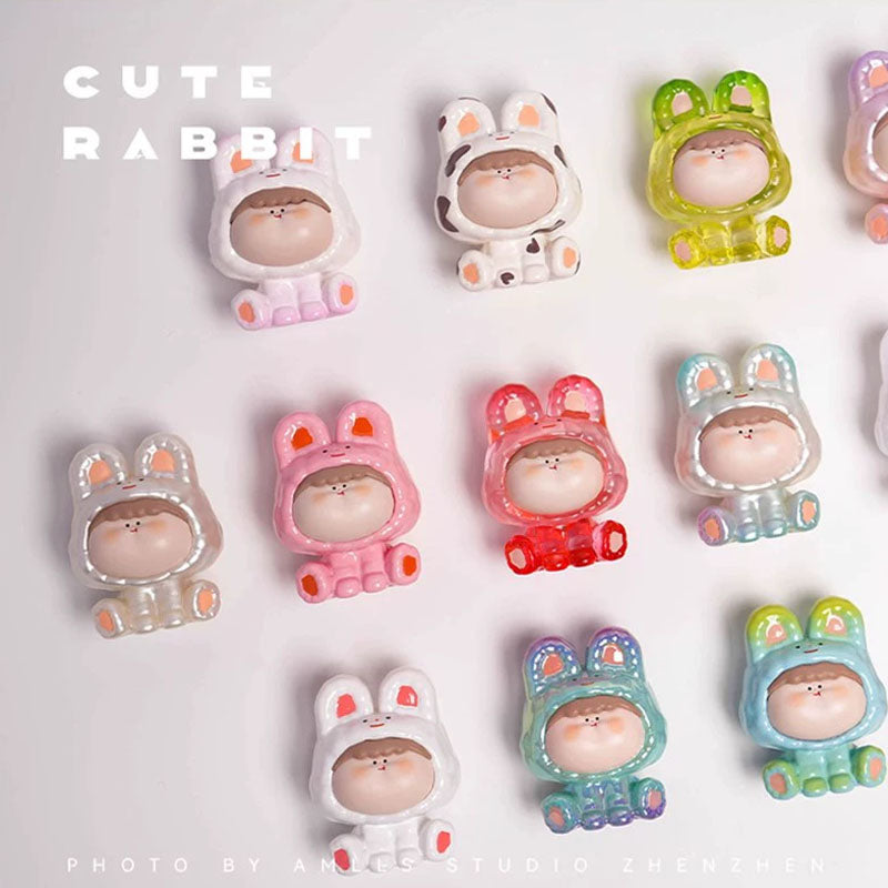 AMLLS Studio Colorful Rabbit Bean Series Blind Bag - Surprise Collectible Toy for Kids, Cute Miniature Figures for Party Favors, Birthday Gifts & Easter Basket Stuffers