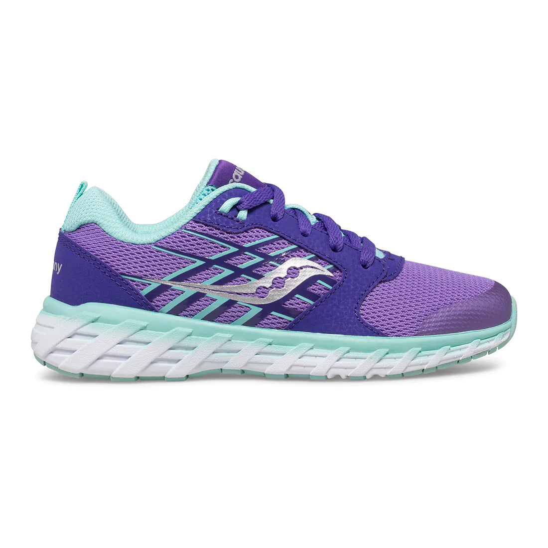 Saucony Purple Wind 2.0 Youth Running Shoes - Lightweight Athletic Sneakers for Kids & Teens - Perfect for School, Sports & Casual Wear