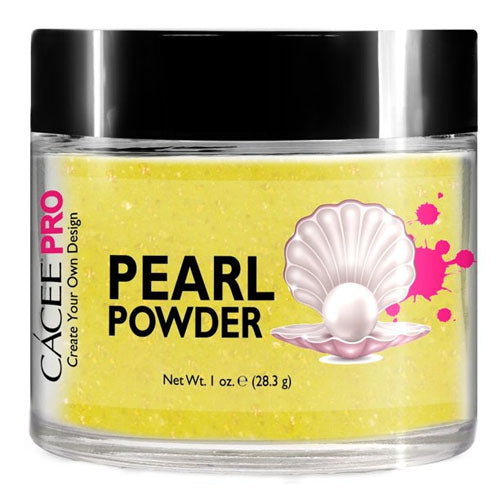 Cacee Pearl Powder Nail Art #63 Yellow Gold - Premium Nail Polish Dust for Gel & Acrylic Nails - Perfect for Manicures, Pedicures & Nail Art Designs