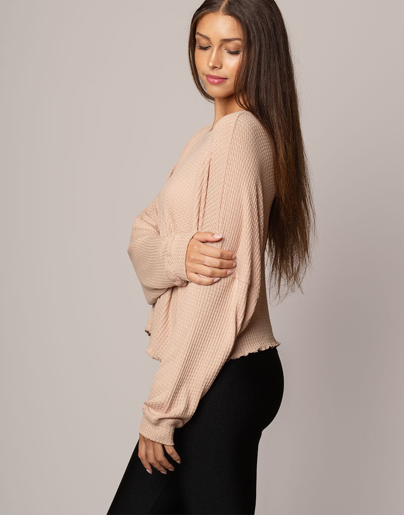 Oversized Waffle Knit Sweater Women's Casual Pullover - Cozy Winter Warm Long Sleeve Tops for Fall & Winter Outfits | Perfect for Layering, Coffee Dates and Weekend Relaxation