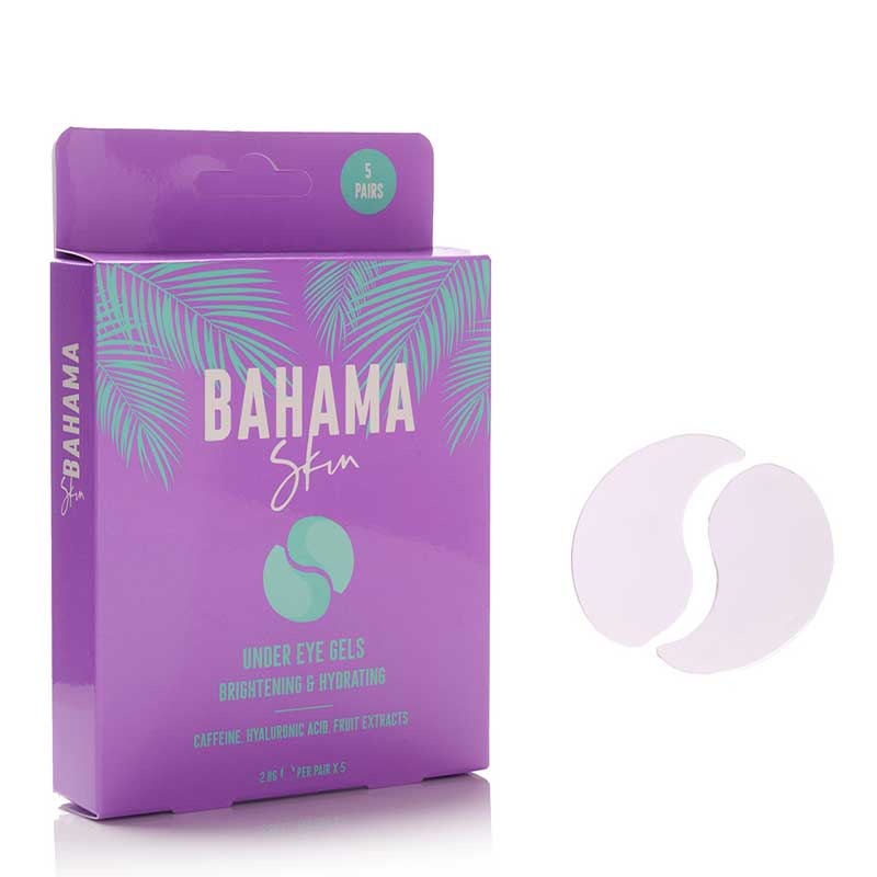 Bahama Skin Under Eye Patches - Hydrating & Brightening Eye Gel Masks for Dark Circles & Puffiness - Perfect for Morning Routine & Travel Skincare
