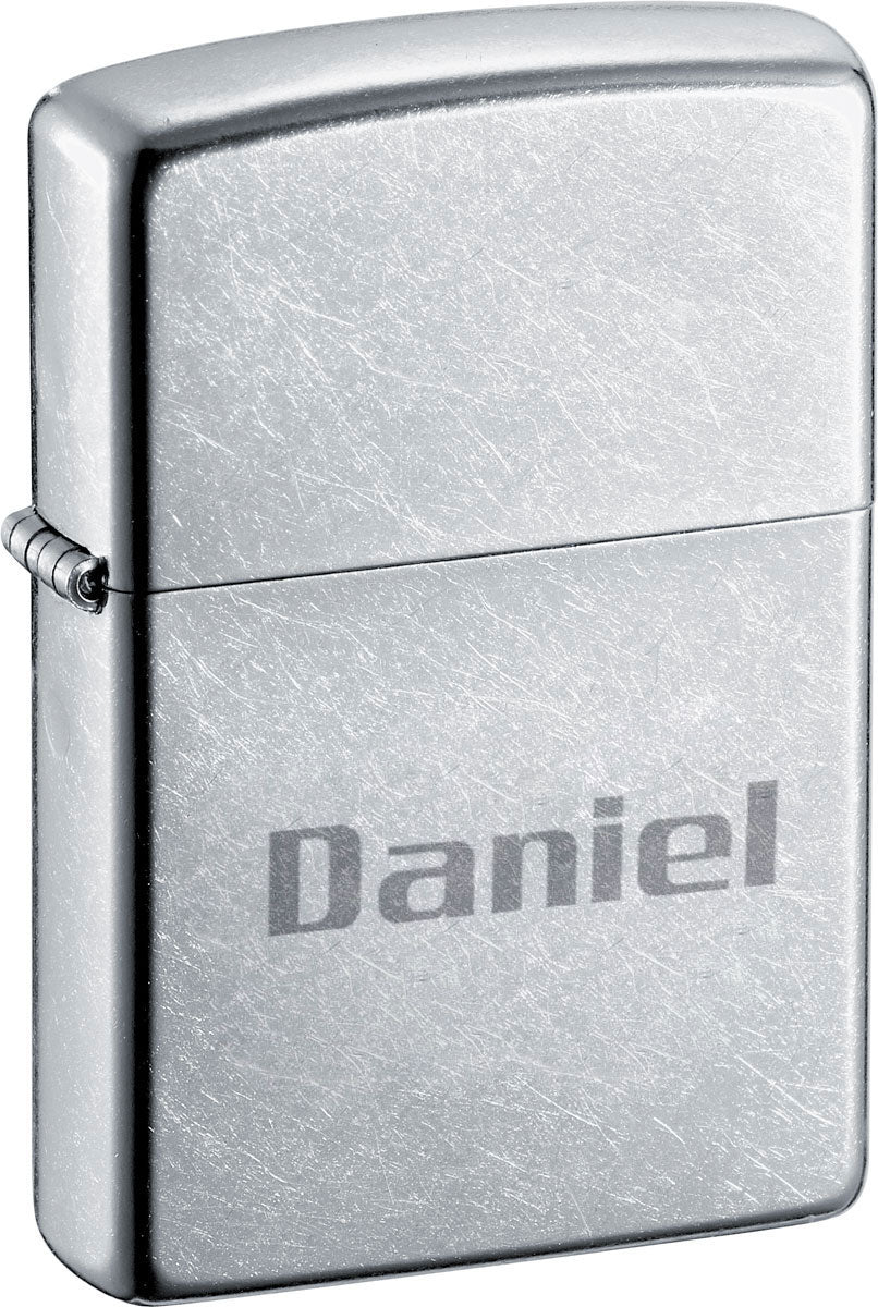 Zippo Street Chrome Windproof Lighter - Classic Refillable Gas Lighter for Outdoor Camping, Hiking & Everyday Use