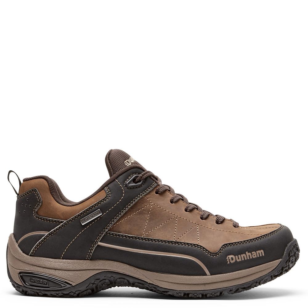 Dunham Men's Cloud Plus Waterproof Lace-Up Hiking Boots - Brown & Black for Outdoor Trekking and Adventure