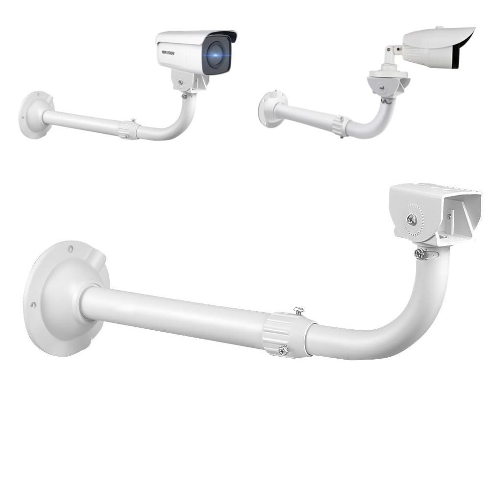 Adjustable Telescopic CCTV Security Camera Mount Bracket (30-47.2 inch) - Universal Wall Mount for IP Cameras & Surveillance Systems - Perfect for Home Security, Office Monitoring & Outdoor Surveillance