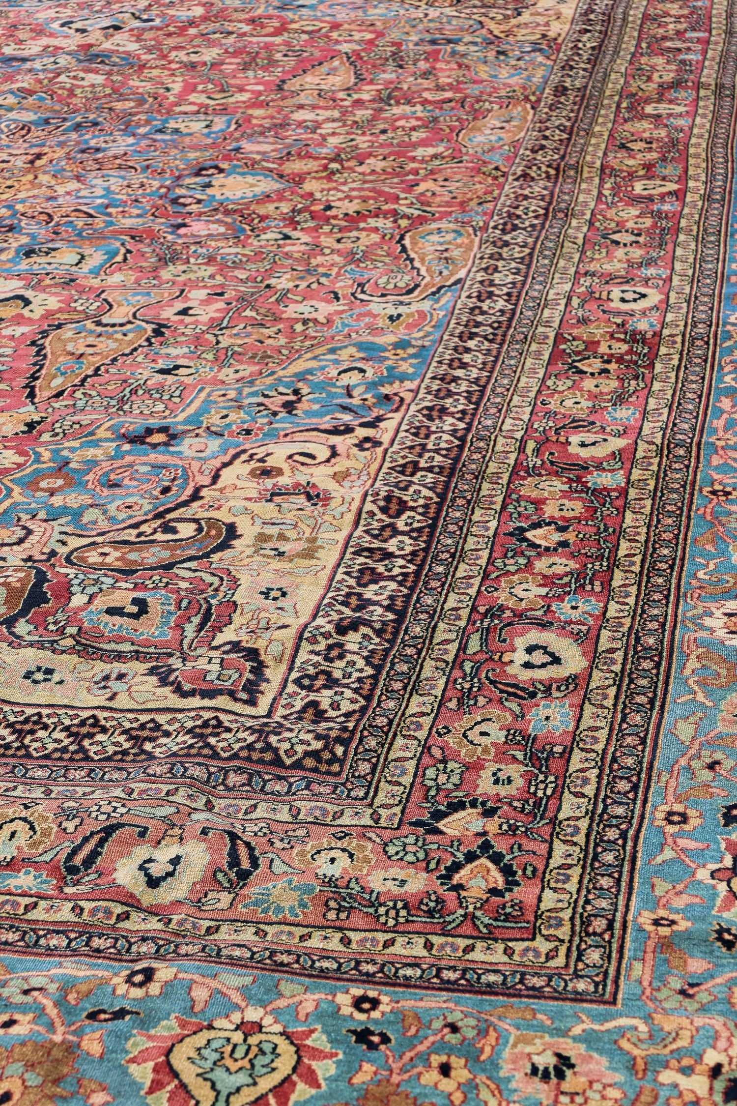 Antique Khorassan Handwoven Traditional Persian Rug - J72094 - Perfect for Living Room, Bedroom & Home Decor