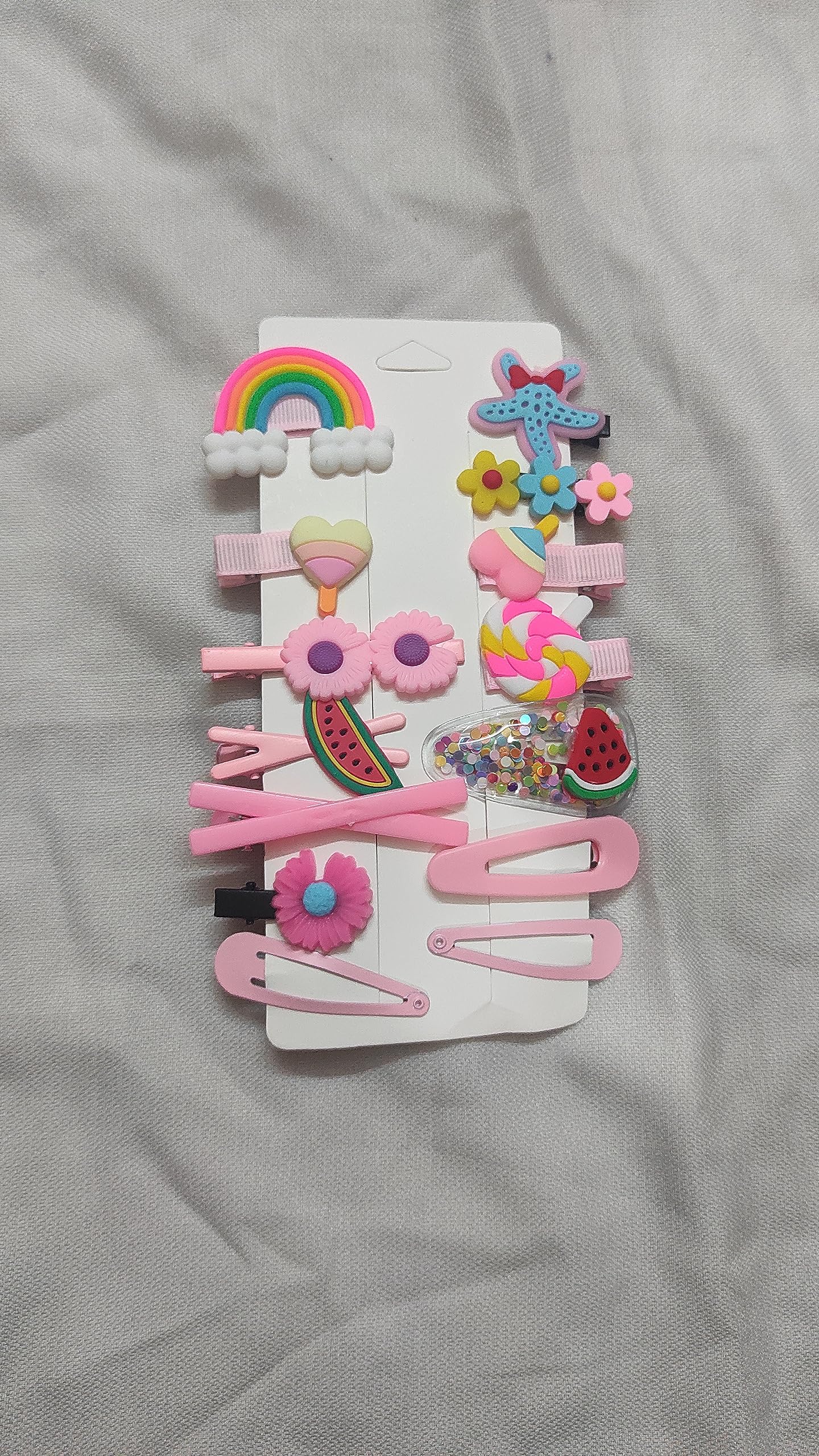 Sidhav 14 Pcs Multi Unicorn Hair Clips Set for Kids Girls Toddlers - Cute Barrettes Hair Accessories (Pink) - Perfect for School, Parties & Daily Hair Styling