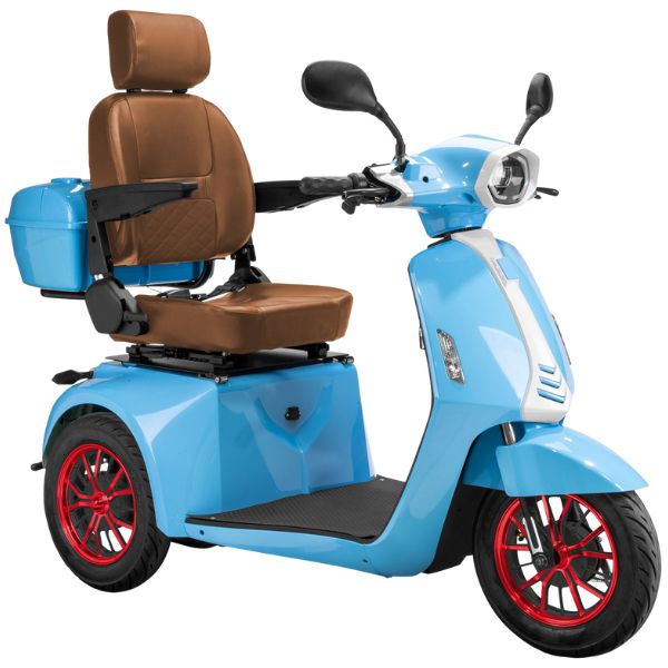 Premium Heavy Duty 3-Wheel Mobility Scooter for Adults - Lightweight & Foldable Electric Scooter with Long Battery Life - Ideal for Seniors, Travel, Shopping & Outdoor Activities