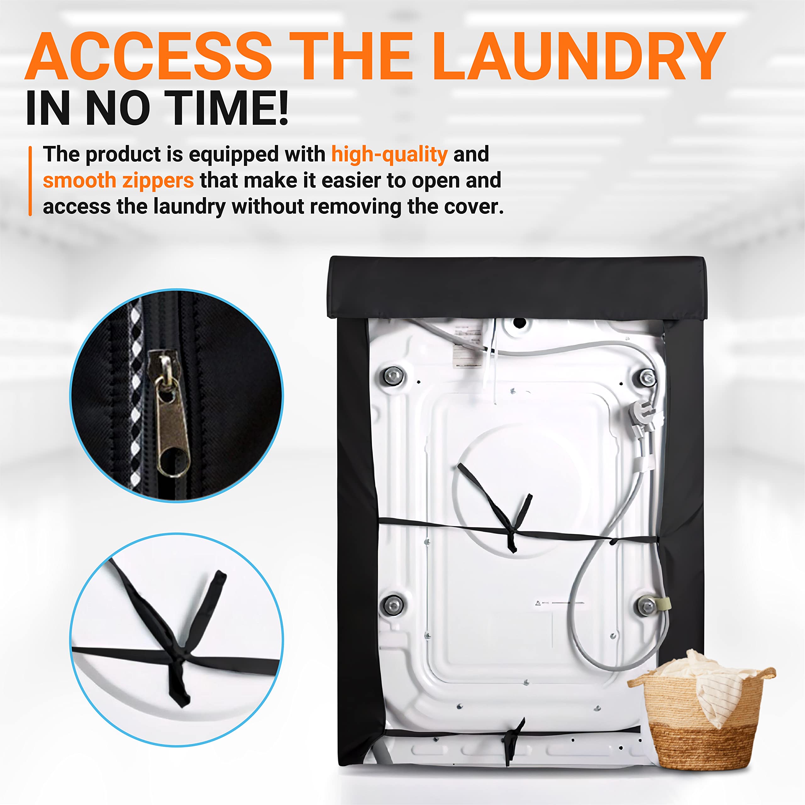 Premium Waterproof Washing Machine Cover for Top-Load & Front-Load Washer Dryer - Heavy Duty Outdoor Protection (29