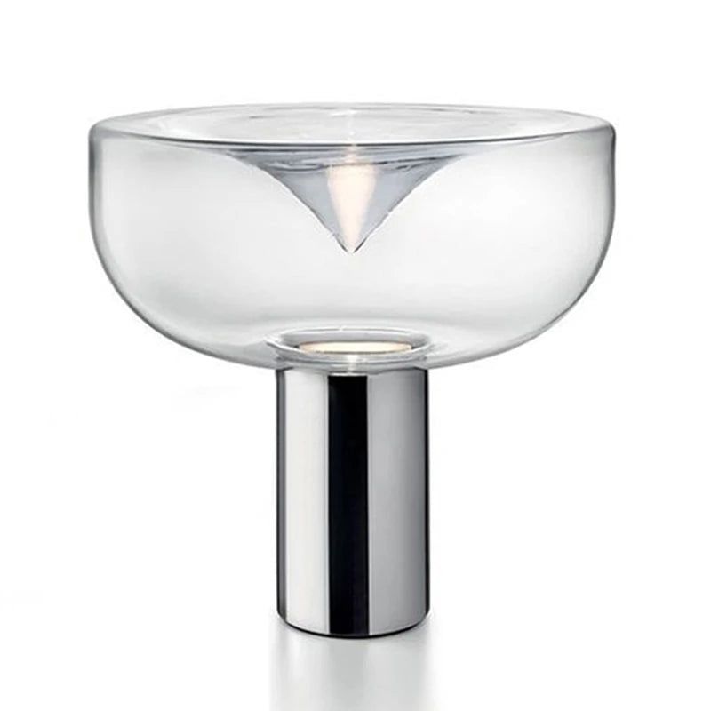 Clear Glass Swirl Lamp - Decorative Mood Lighting for Home, Office & Meditation | Elegant Ambient Light for Relaxation & Interior Design