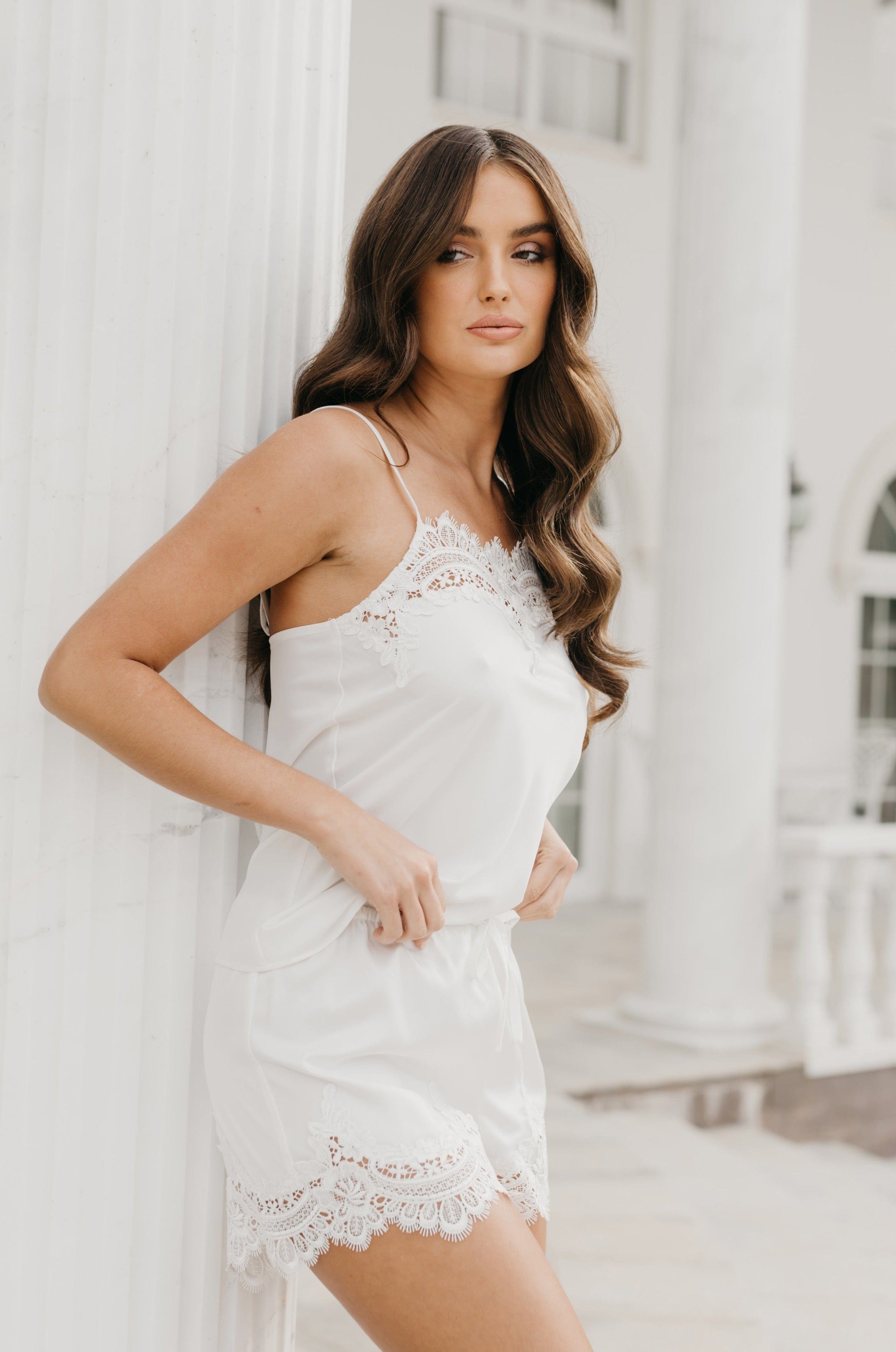 Lace Trim Bridal Set - Elegant Wedding Lingerie for Bride, Lulu Lace Bralette & Panty Set, Romantic Honeymoon & Bridal Shower Lingerie