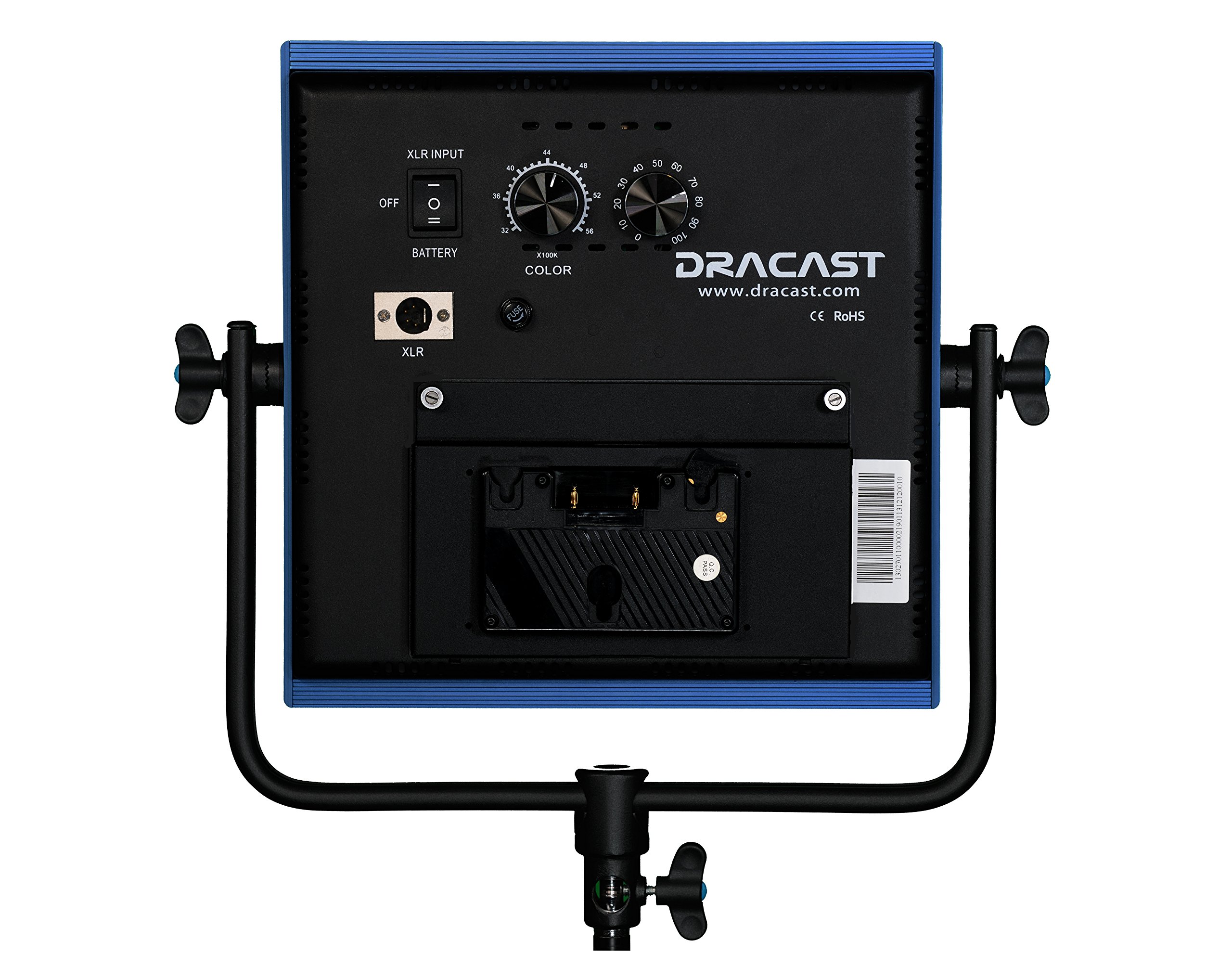 Dracast Pro Series LED1000 Bi-Color LED Video Light Panel with Gold Mount Battery Plate - Professional Studio Lighting for Photography, Videography & Live Streaming