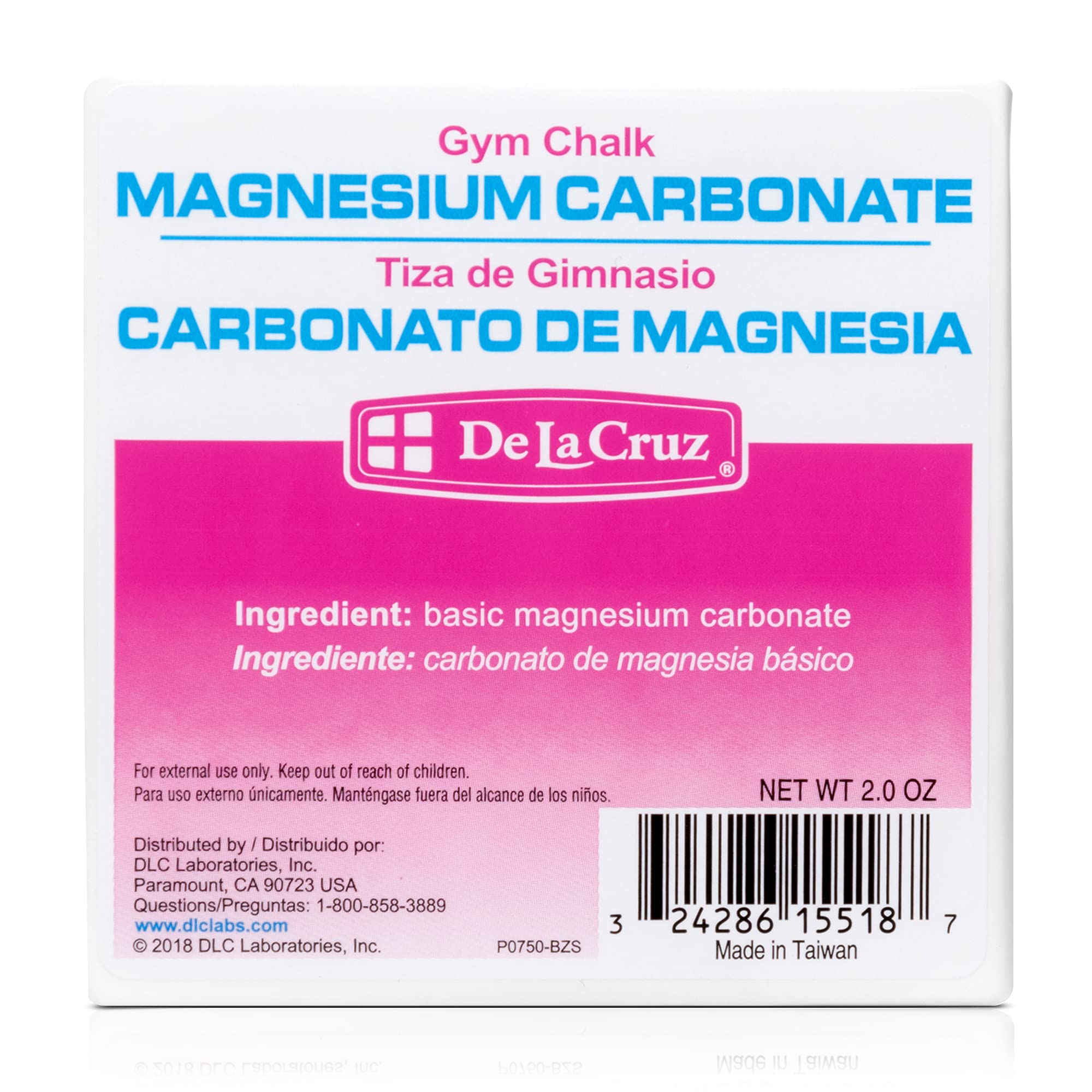 Premium De La Cruz Magnesium Carbonate Gym Chalk Block - Ideal for Weightlifting, Gymnastics, Rock Climbing & CrossFit - Non-Slip Grip Enhancer for Better Performance in Workouts & Sports Training