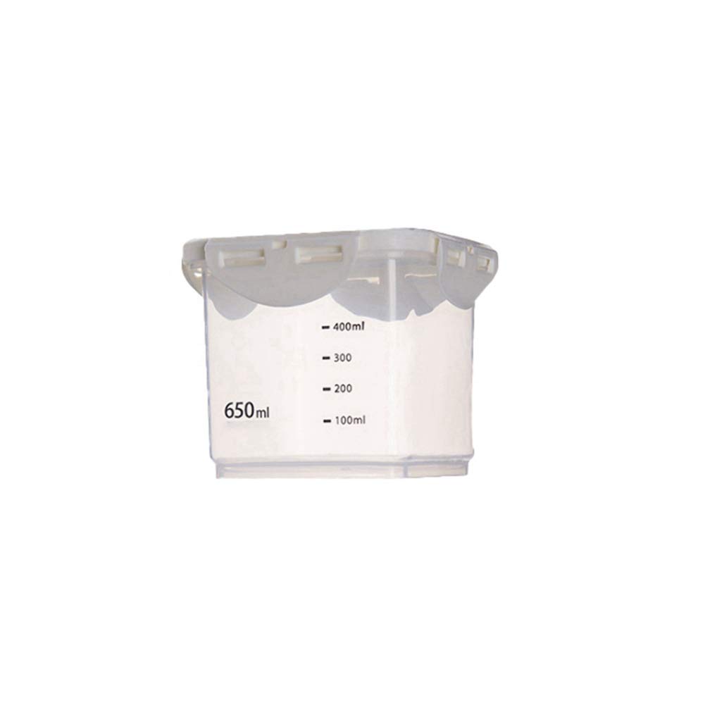 Naiyafly Airtight Food Storage Containers with Scale - 240/650/1000/1800ML Kitchen Jars for Refrigerator, Pantry & Countertop - Perfect for Fresh Dried Fruits, Snacks, Coffee, Tea, Flour & Spices Organization