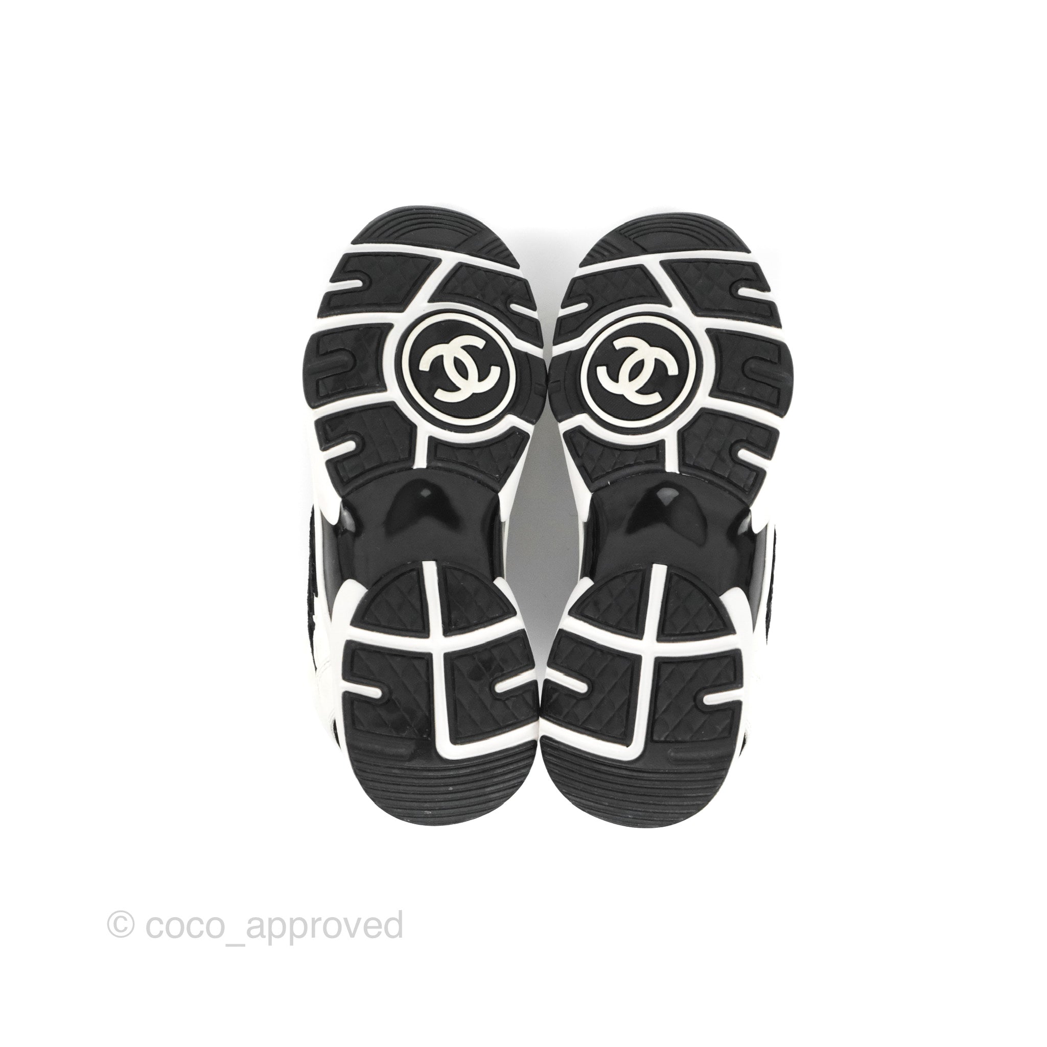 Chanel CC Logo Black & White Sneakers for Women - Size 35 | Fashionable Casual Shoes for Everyday Wear, Office & Weekend Outings