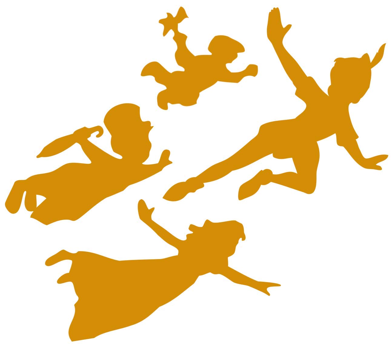 Peter Pan Kids Car & Truck Laptop Helmet Motorcycle Vinyl Decal Sticker - Classic Movie Character Die-Cut Decals (6 Inch, Orange) - Perfect for Kids Rooms, School Supplies & Vehicle Customization