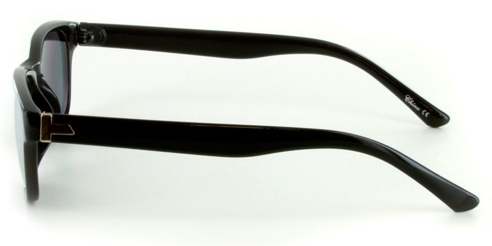 Oahu Bifocal Sunglasses - Classic Square Frame for Men & Women - Black with Smoke Lens +1.25 Reading Power - Perfect for Reading, Driving & Outdoor Activities