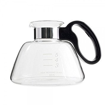 Yama SY5-5 20oz Siphon Coffee Maker Replacement Bottom Beaker - Borosilicate Glass, Heat-Resistant, Dishwasher Safe - Perfect for Home Brewing, Coffee Shops & Gifts