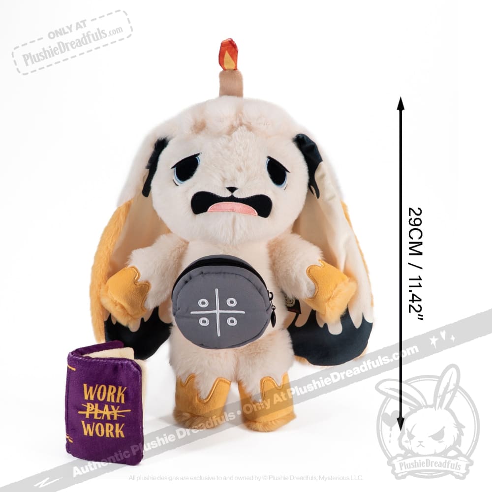 Plushie Dreadfuls Burnout Rabbit - Soft Stuffed Animal Toy for Stress Relief, Anxiety Comfort & Emotional Support | Perfect for Therapy, Bedroom Decor & Gift Giving
