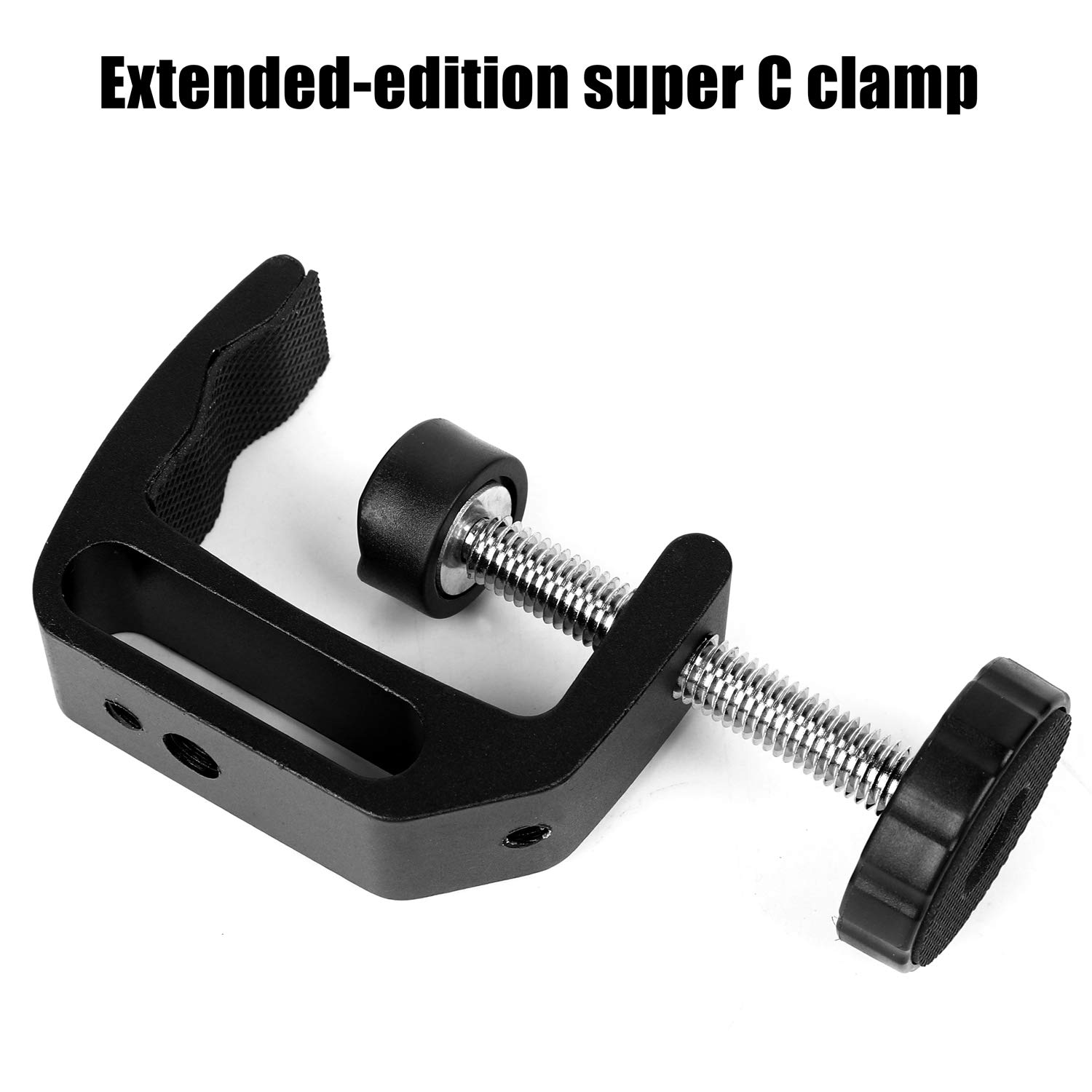 WANBY Camera Clamp Mount with Double Ballhead for DSLR, Monitor, LED Lights - Perfect for Studio & Desk Setup