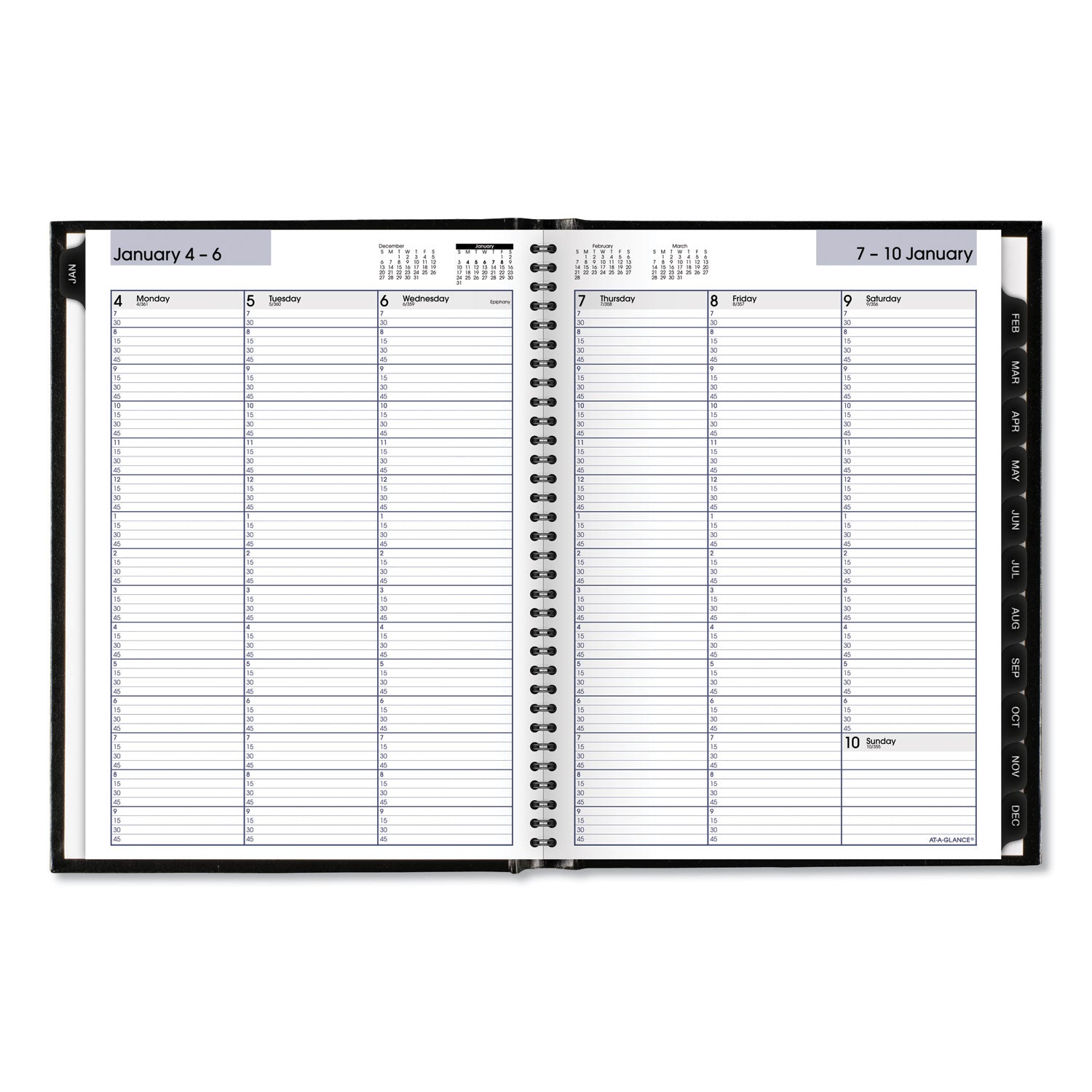 AT A GLANCE® 2025 Weekly Planner - Hardcover Vertical Column Appointment Book, 11