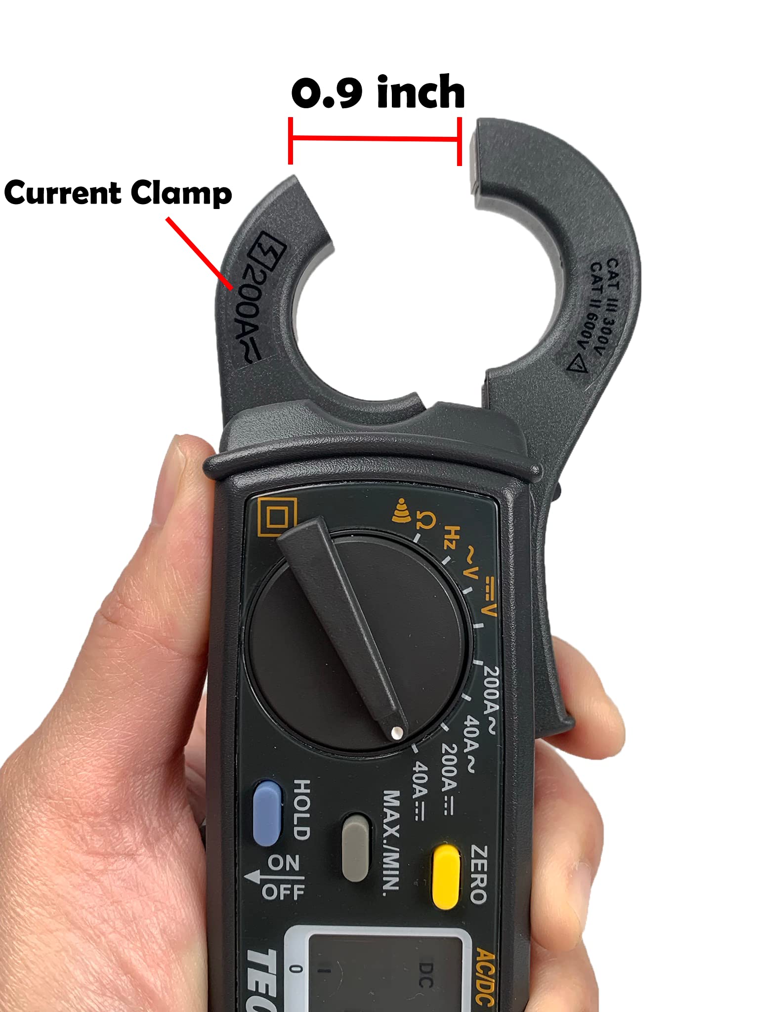 DCM-039 200A AC/DC Clamp Meter with 10mA High Resolution - Perfect for Electrical Testing, HVAC Maintenance, and Automotive Diagnostics