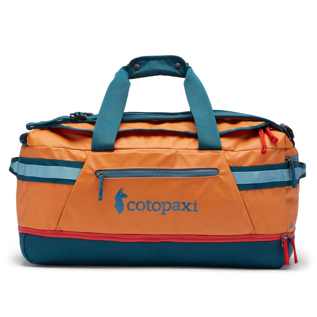 Cotopaxi Allpa 50L Travel Duffel Bag - Waterproof Carry-On Luggage for Outdoor Adventures (Tamarindo/Abyss) | Perfect for Hiking, Camping & Air Travel