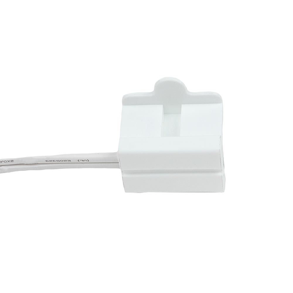 25 Pack SPT1 Female Vampire Plugs - White Indoor/Outdoor Electrical Connectors with Slide-On Back, 8 Amp Rating - Perfect for Christmas Lights, Holiday Decorations & DIY Lighting Projects