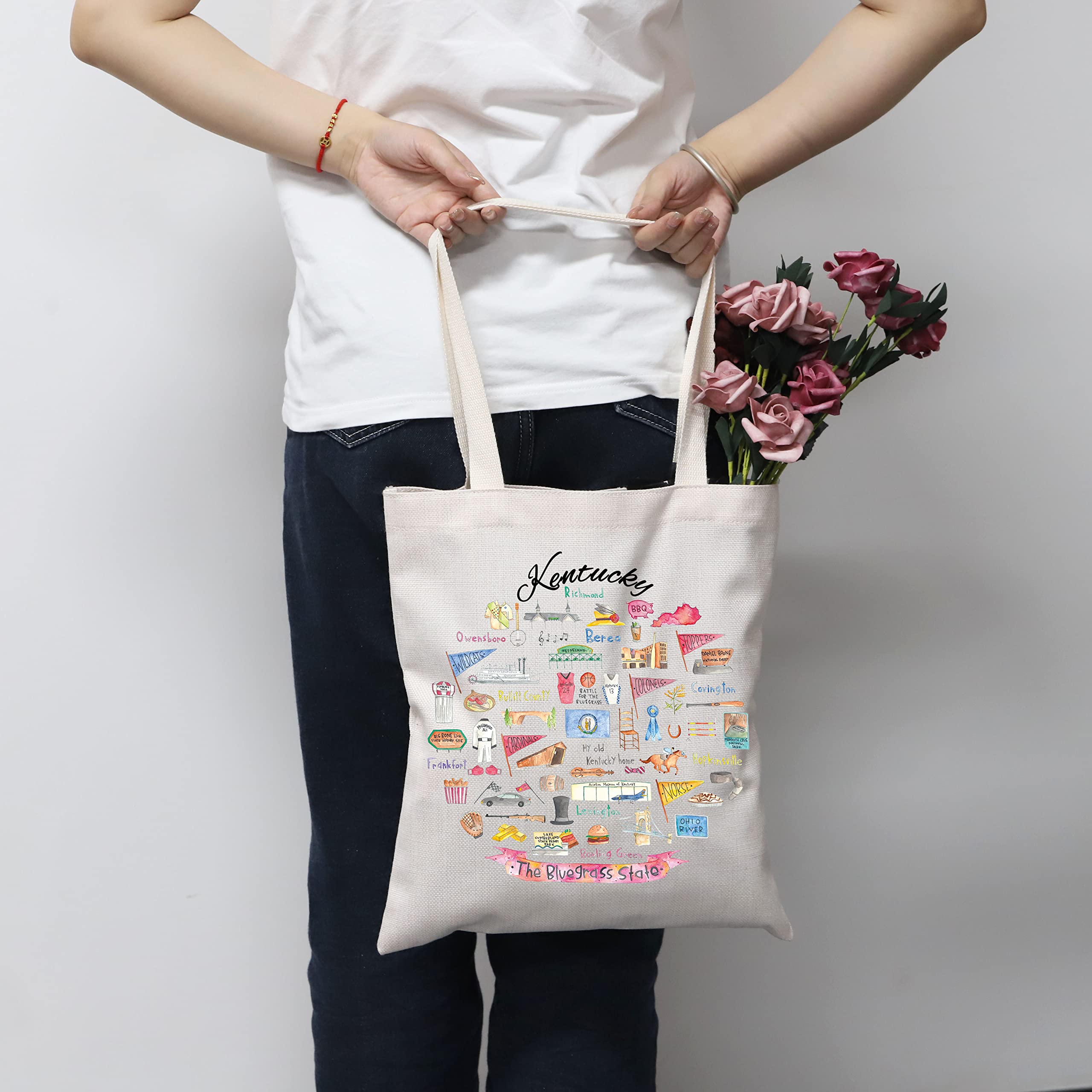 MNIGIU Kentucky Tote Bag - Premium Kentucky Souvenir Gift & Travel Tote for Women - Perfect for Shopping, Beach Trips & Daily Use