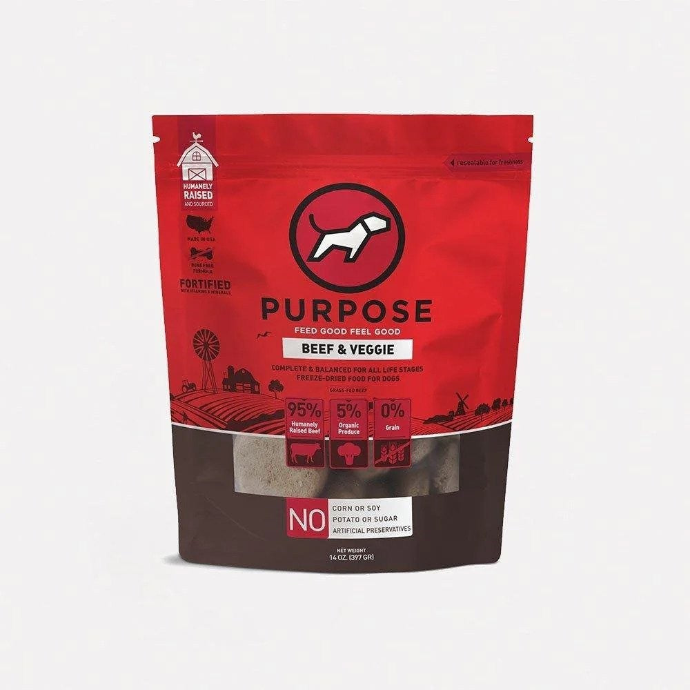 Premium Freeze-Dried Single Protein Beef & Vegetable Dog Food - Grain-Free, All-Natural Nutrition for Sensitive Stomachs - Perfect for Travel, Hiking & Emergency Pet Food Supply