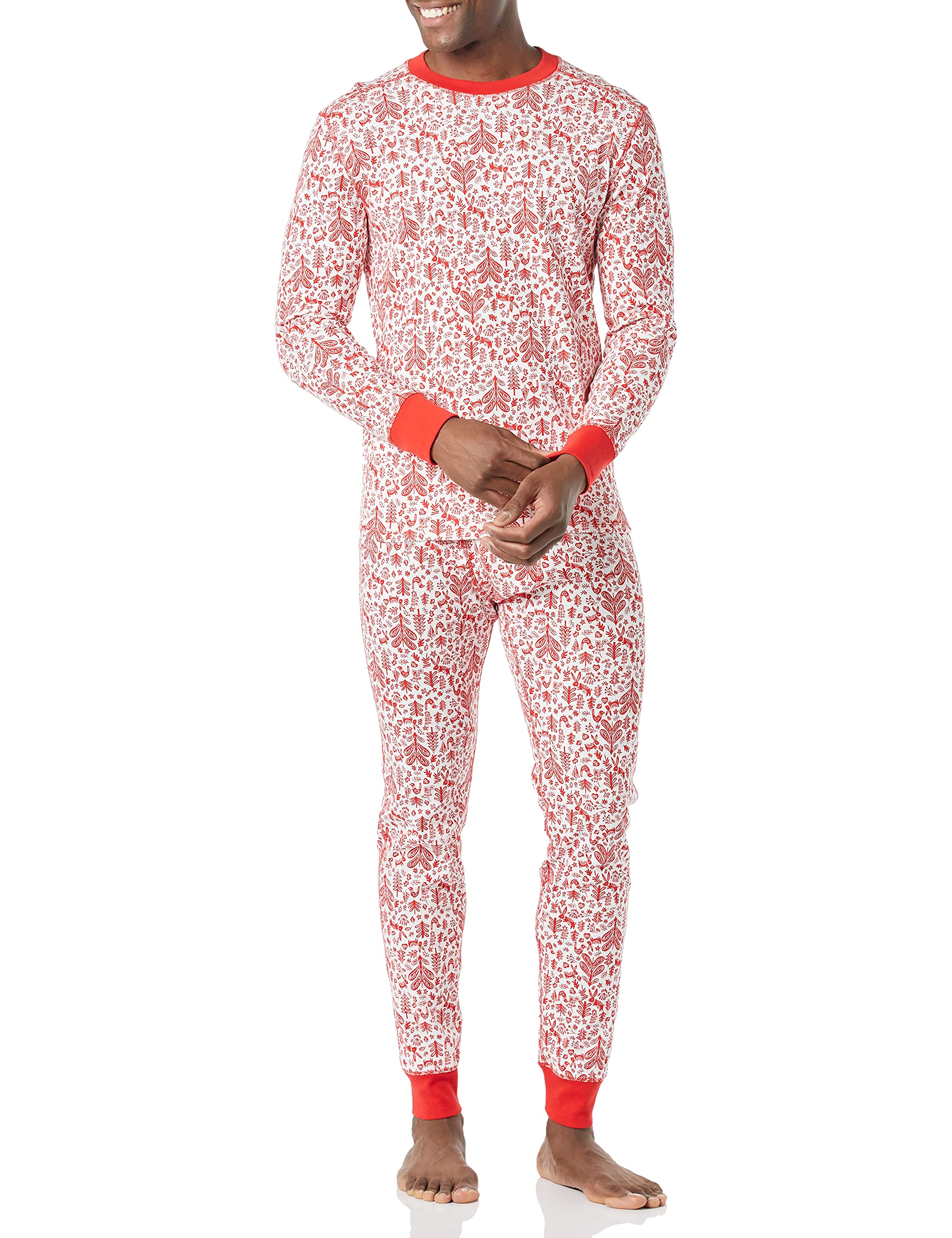Amazon Essentials Men's Soft Knit Pajama Set - Comfortable Sleepwear for Relaxing at Home & Lounging