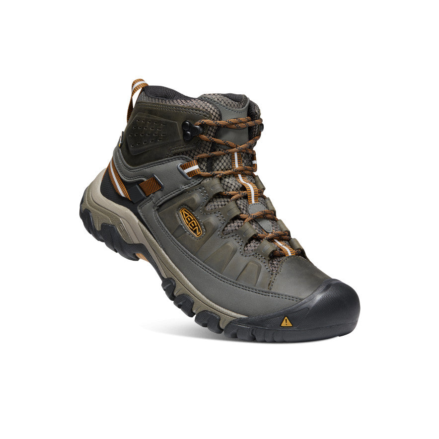 Men's KEEN Targhee III Waterproof Hiking Boots - Black Olive/Golden Brown | Mid-Cut Ankle Support | All-Terrain Traction | Ideal for Hiking, Backpacking & Outdoor Adventures