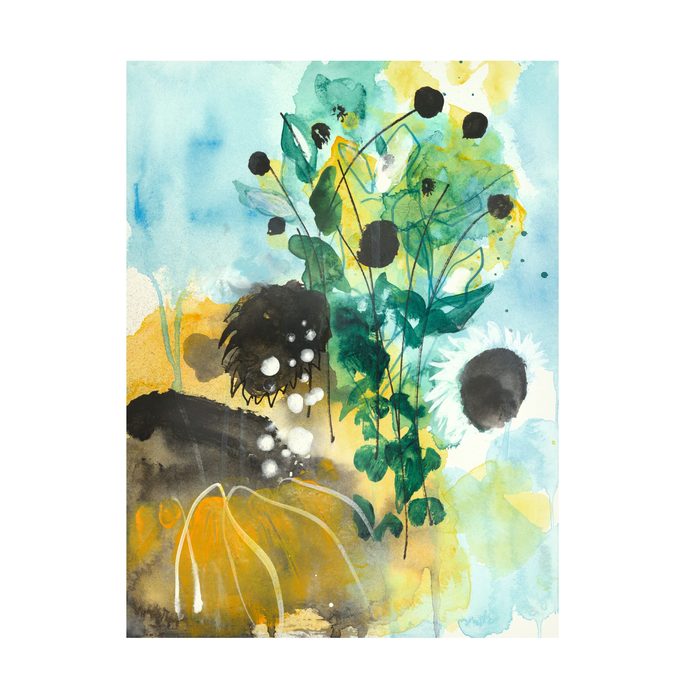 Trademark Fine Art 'Sunflower Kisses II' Canvas Wall Art by Corina Capri - Vibrant Floral Painting for Living Room, Bedroom & Office Decor