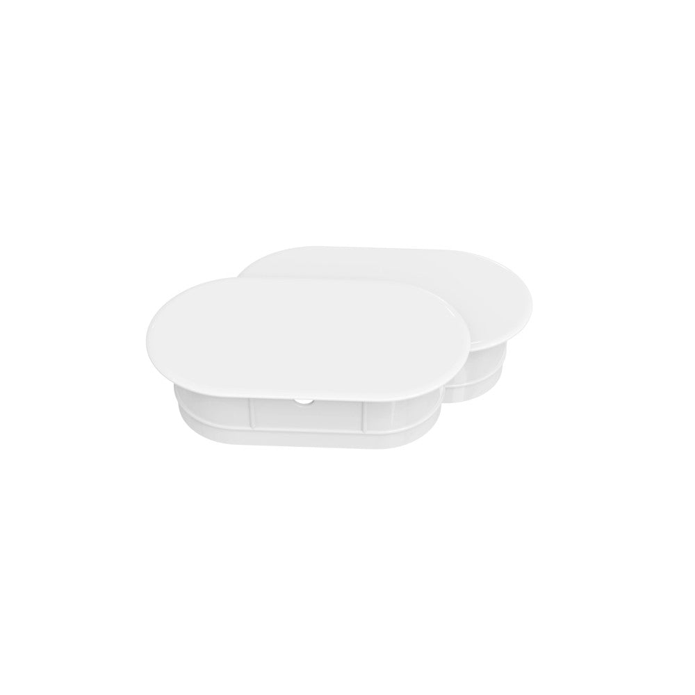 Oval Side Cover Caps (Set of 2) - Durable Plastic Replacement Parts for Furniture, Cabinets & Home Decor - Perfect for DIY Projects & Home Improvement