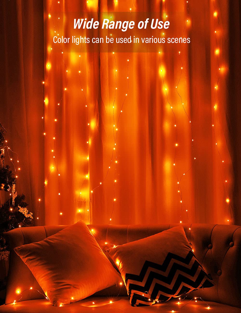 4 Pack Halloween Pumpkin LED Fairy String Lights - 16.4ft Battery Operated Waterproof Copper Wire with Remote & 8 Lighting Modes - Orange Fairy Lights for Halloween, Christmas, Bedroom, Party, Wedding, Garden Decoration