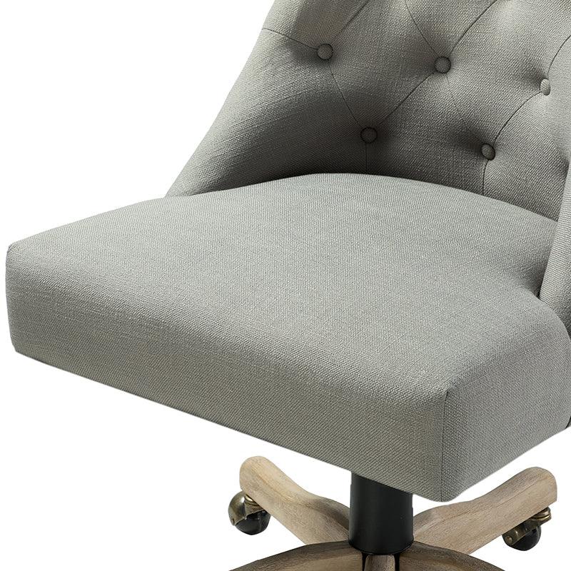 Estelle Upholstered Tufted Office Chair - Ergonomic Desk Chair with Lumbar Support for Home & Office Workspace | Comfortable Computer Chair for Long Hours Sitting