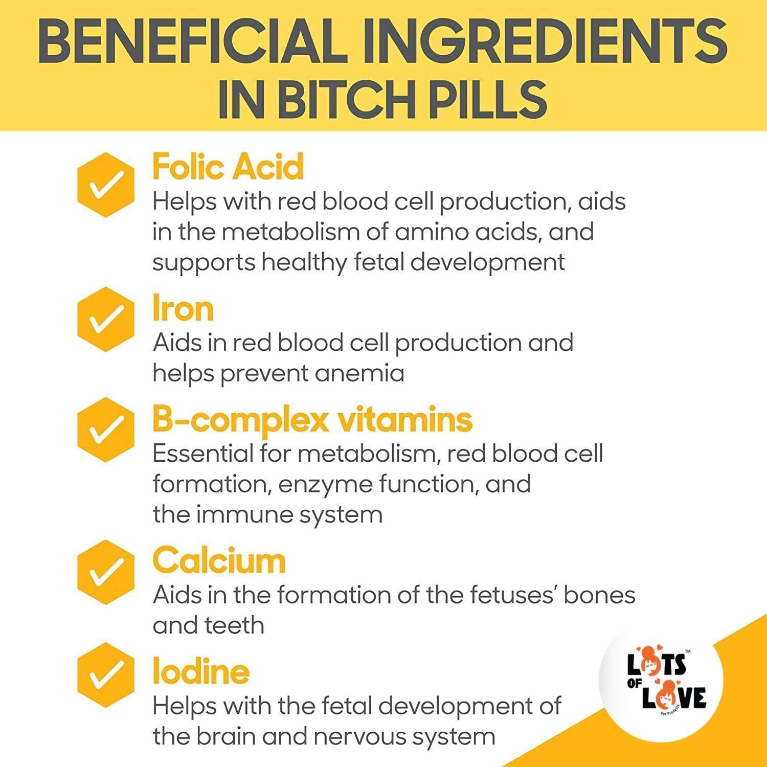 Bitch Pills - Premium Prenatal Vitamins for Pregnant Dogs - 90 Tablets | Supports Healthy Pregnancy & Puppy Development | Ideal for Breeding Dogs & Canine Nutrition