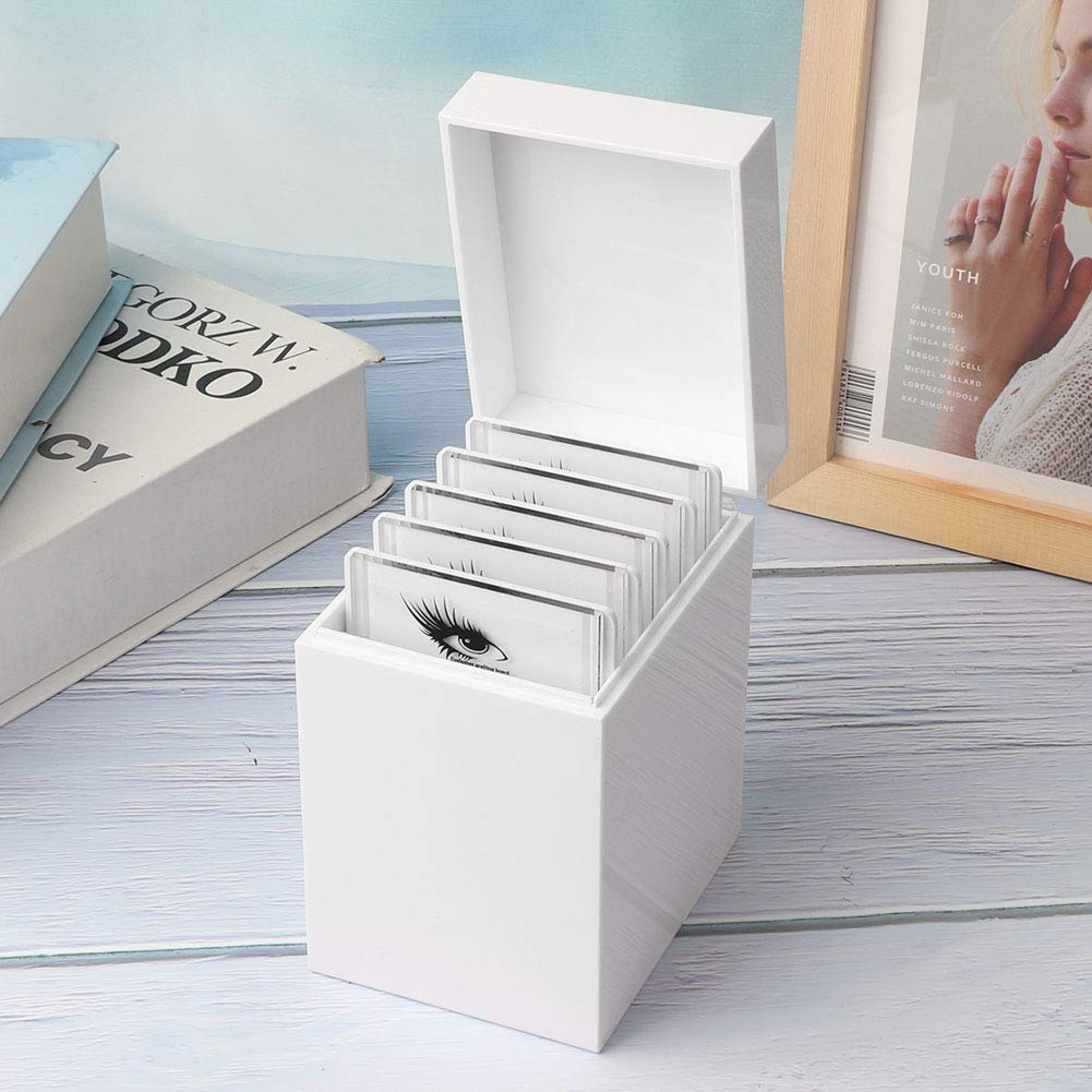 2-Pack White Eyelash Storage Containers | Professional Eyelash Extension Organizer Case for Makeup Artists & Salons | Perfect for Lash Techs, Beauty Professionals & Home Use