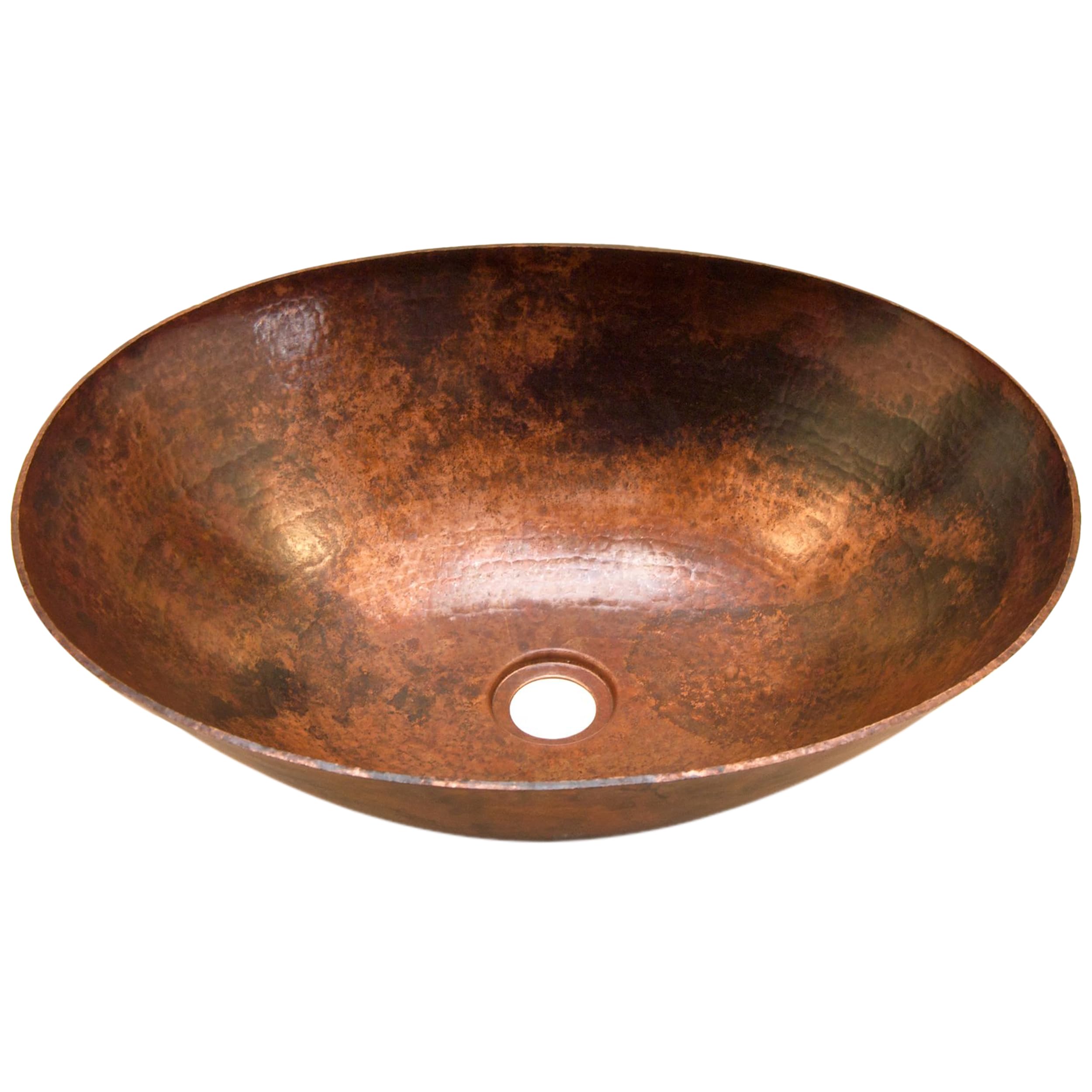 Novatto BILBOA Copper Vessel Sink Set - Oil Rubbed Bronze Finish - Modern Bathroom Vanity Sink for Farmhouse, Rustic & Contemporary Home Decor