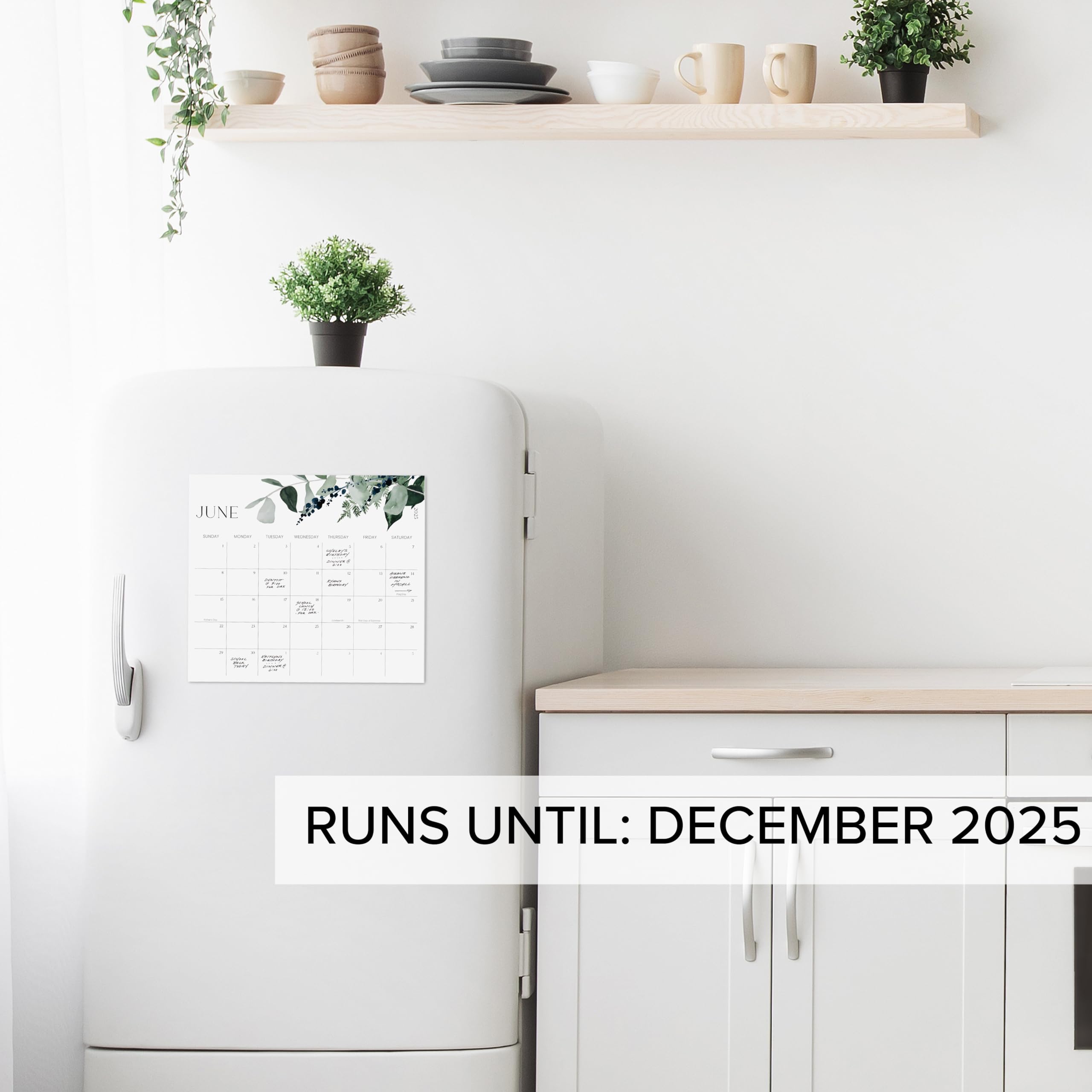 2025 Magnetic Refrigerator Calendar - 18-Month Planner Until December 2025 - Dry Erase Whiteboard Fridge Organizer for Kitchen, Office & Home Planning - Perfect for Meal Schedules, Family Events & Important Dates