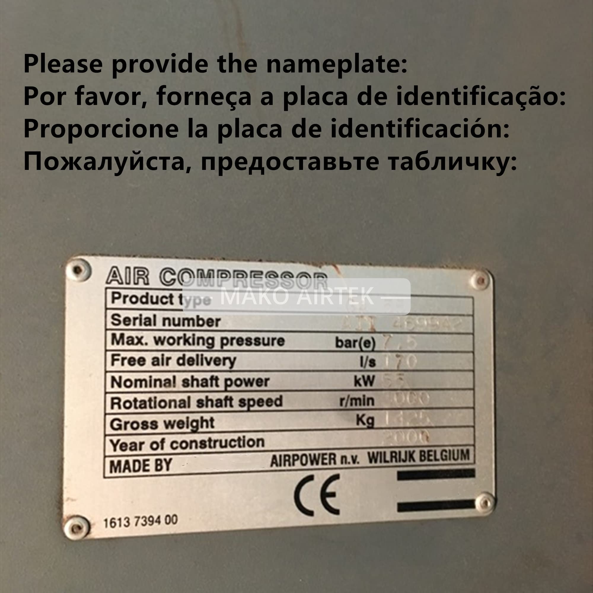 Atlas Copco Air Compressor Programmed Plug & Play Controller (1900070004) - Replacement Part for Industrial Air Compressor Systems | Perfect for Factory, Workshop & Construction Site Use