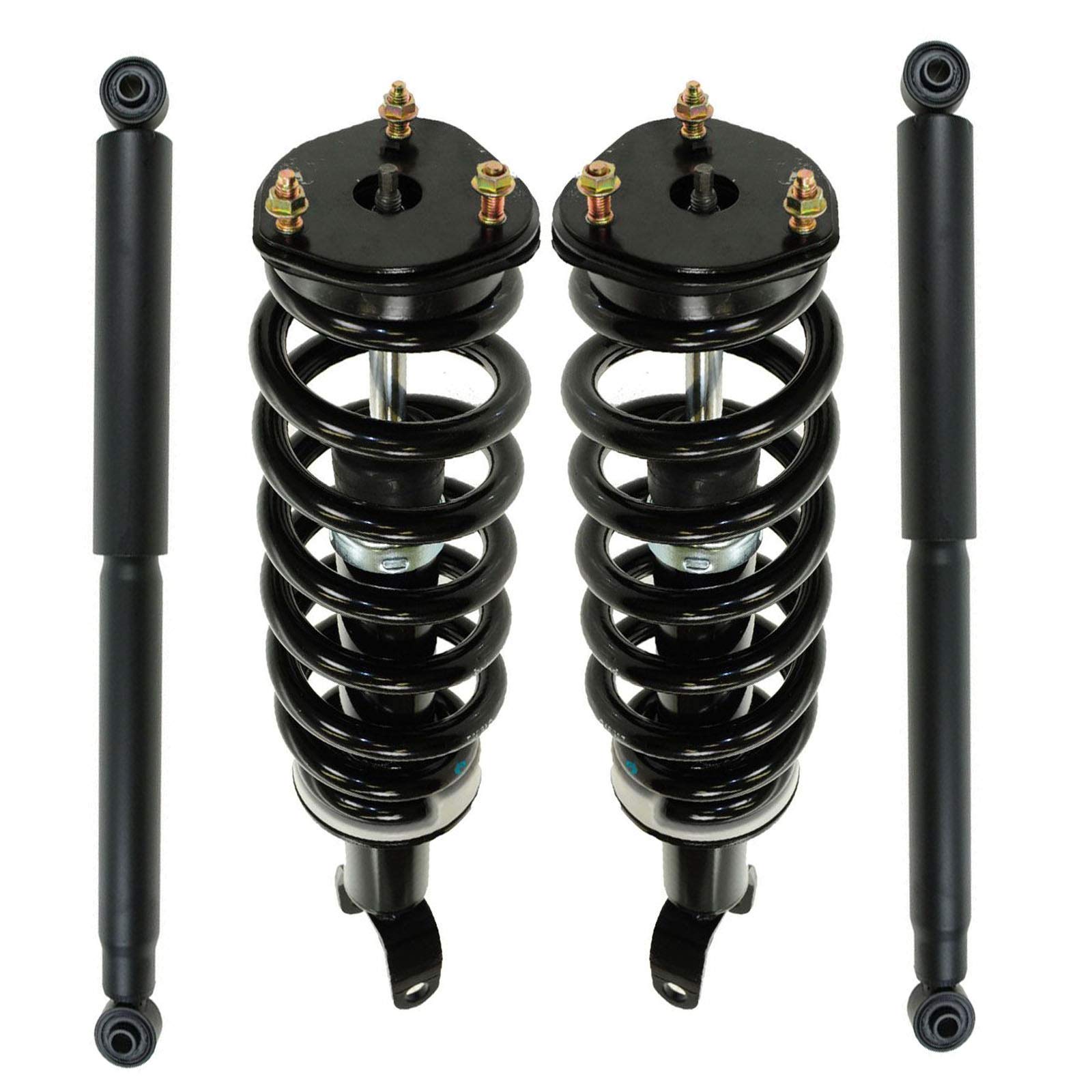 Ram 1500 4WD Pickup Truck Front & Rear Strut Spring Shock Absorber Kit - Complete Set of 4 for Smooth Ride & Enhanced Stability - Perfect for Off-Road Adventures & Daily Commuting