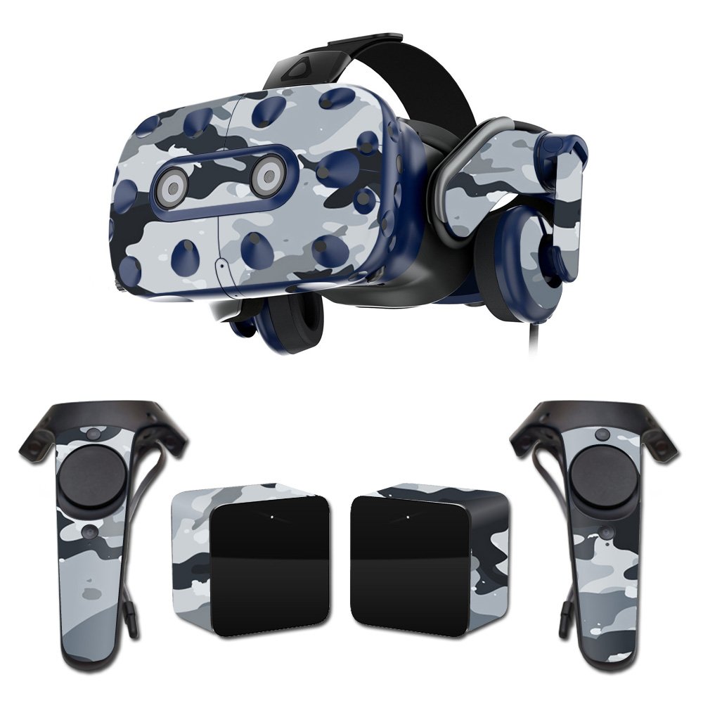 MightySkins Protective Vinyl Skin Wrap for HTC Vive Pro VR Headset - Gray Camouflage Design | Durable, Scratch-Resistant Decal Cover | Easy to Apply & Remove | Made in USA | Perfect for Gaming, VR Enthusiasts & Customization Lovers
