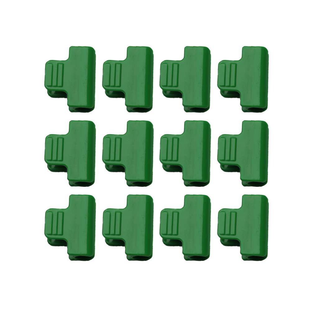 12-Pack Cabilock Greenhouse Frame Clips - Heavy Duty Steel Wire Tube & Film Clamps for Plant Support, Shed Insulation, and Net Folding - Ideal for DIY Greenhouse, Garden Shed, and Plant Protection
