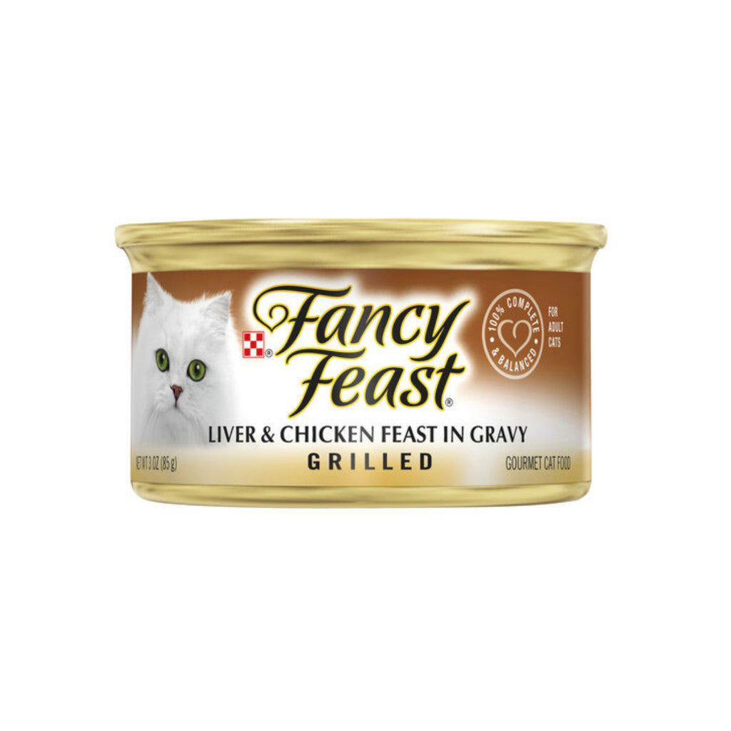 Fancy Feast Wet Cat Food Bundle - 24 Pack of 85g Chunky Classic Gravy Kitten Food with Creamy Chicken Liver & Chicken Recipe | High Protein, Nutritious & Healthy Wet Food for Kittens & Adult Cats | Perfect for Mealtime, Travel & Treats