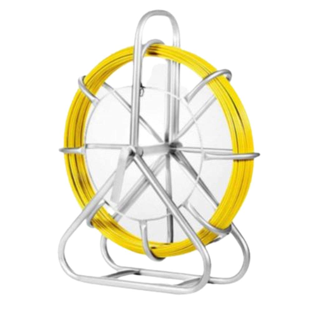 6mm x 425ft Fiberglass Fish Tape Puller - Flexible Conduit Rodder for Electrical Wire Running & Cable Pulling (Ideal for Electricians, DIY Home Wiring & Underground Conduit Installation)