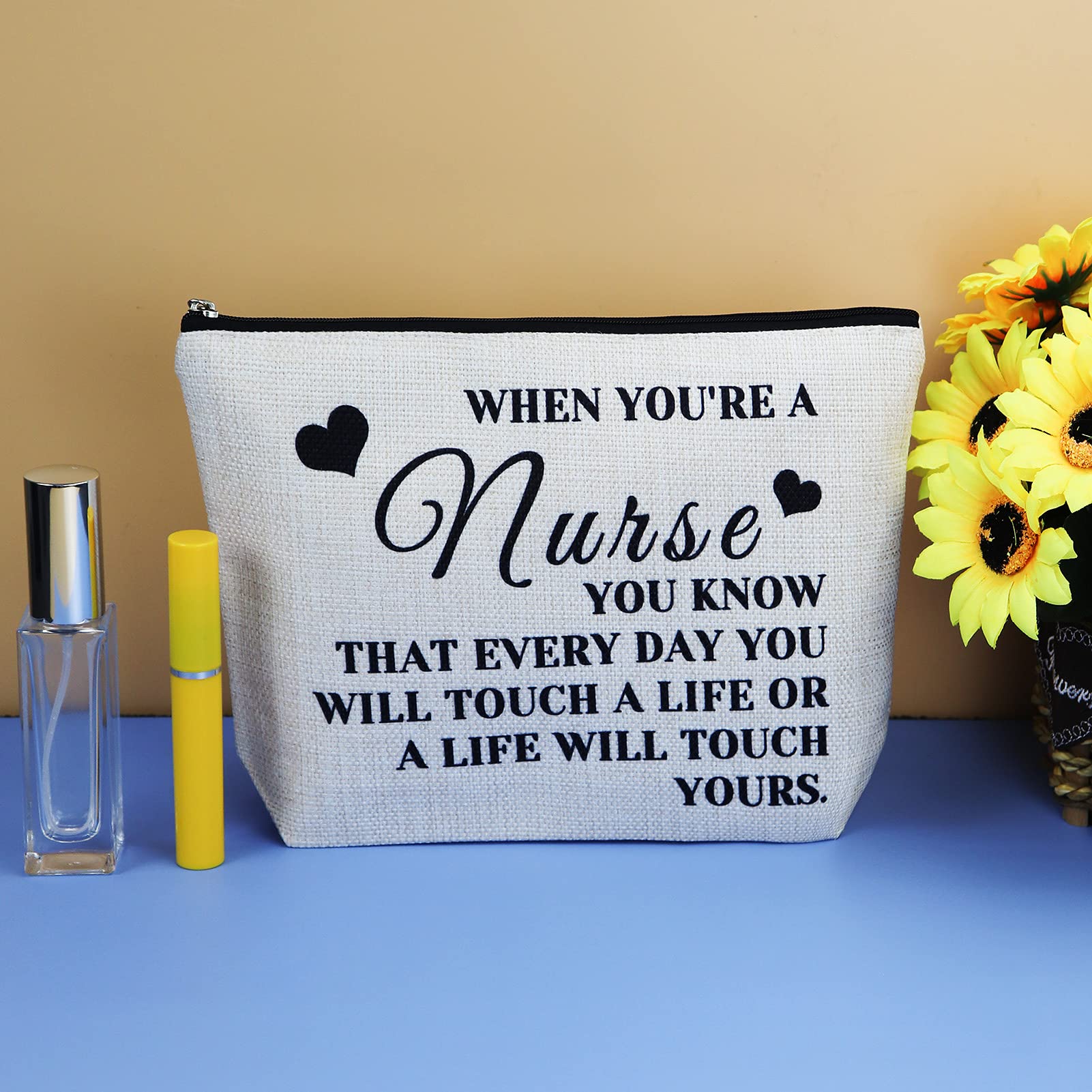 Nursing Student Gifts - Makeup Bag for Future Nurses, Nurse Practitioner Graduation & Birthday Present - Cosmetic Toiletry Pouch with Zipper for Travel, Nurse's Day & Christmas - Perfect for Clinicals, School & Work Essentials