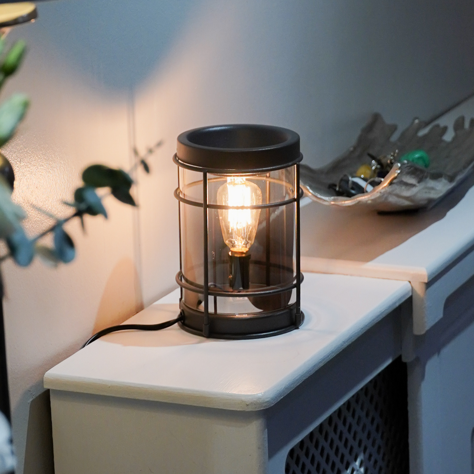 Premium Cello Black Smoke Edison Electric Wax Warmer - Aromatherapy Wax Melter for Home, Office & Spa Relaxation