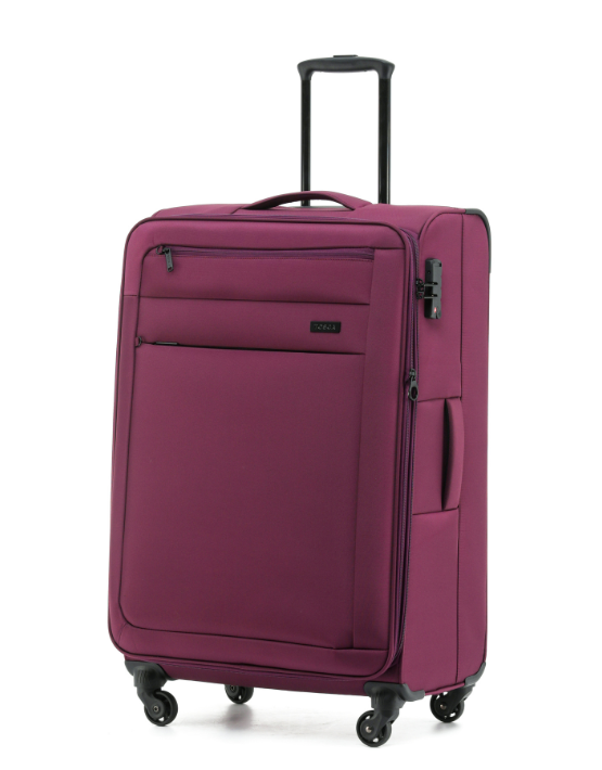 TOSCA SKY RUNNER 78CM Spinner Softside Velvet Luggage - Lightweight Carry-On Suitcase for Travel, Business Trips & Weekend Getaways