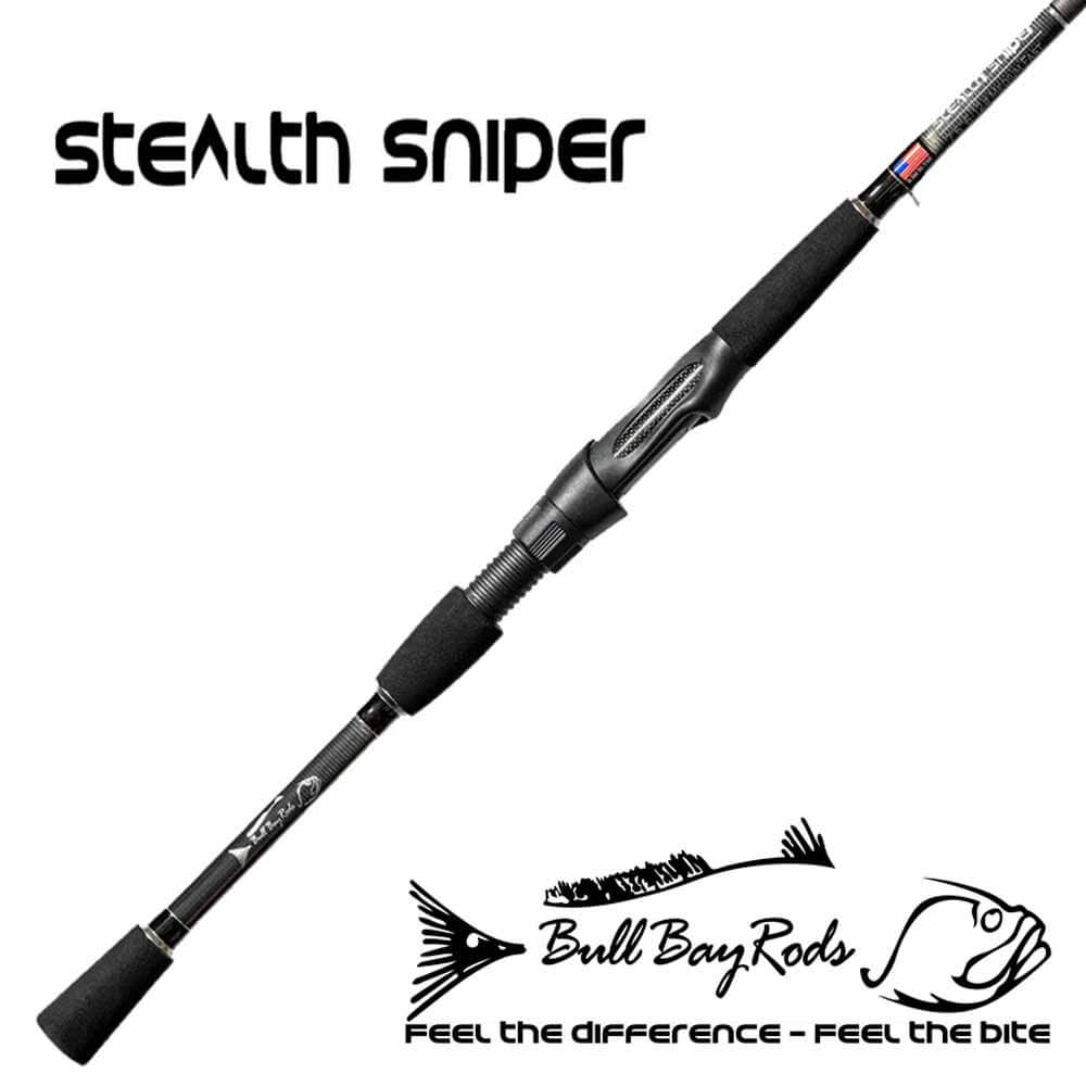 Bull Bay Stealth Sniper Spinning Rod - Premium Saltwater Fishing Rod for Inshore & Offshore Angling - Perfect for Bass, Redfish, and Snook Fishing