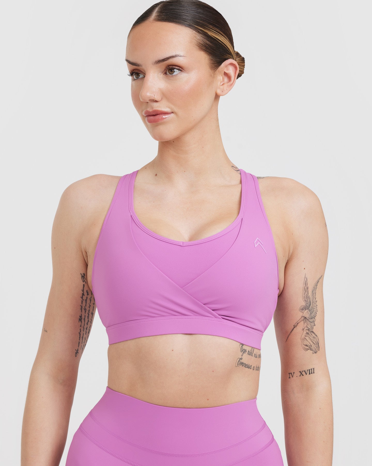 High Support Orchid Purple Sports Bra for Women - Seamless Workout Top for Running, Yoga & Gym